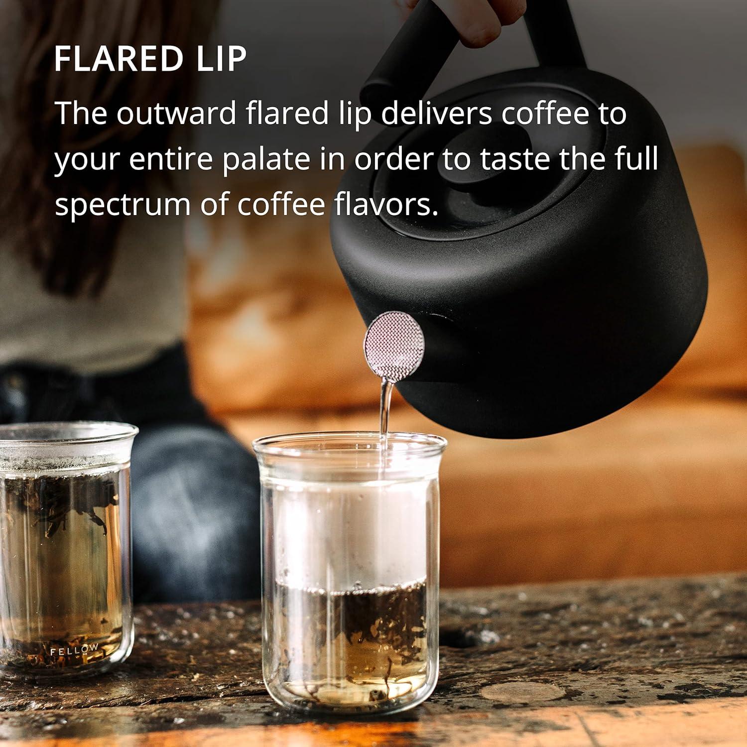 image:imageFellow Stagg Tasting Glasses for Coffee and Tea Mug  Handblown Borosilicate Glass Insulated Double Wall For Pour Over Mug 10 oz Set of Two