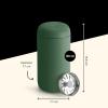 image:imageFellow 12 oz Carter Move Travel Mug  VacuumInsulated Stainless Steel Travel Coffee Mug  Coffee Tumbler with Ceramic Interior and Splash Guard  Matte BlackCargo Green