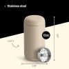 image:imageFellow 12 oz Carter Move Travel Mug  VacuumInsulated Stainless Steel Travel Coffee Mug  Coffee Tumbler with Ceramic Interior and Splash Guard  Matte BlackSand Dune