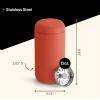 image:imageFellow 12 oz Carter Move Travel Mug  VacuumInsulated Stainless Steel Travel Coffee Mug  Coffee Tumbler with Ceramic Interior and Splash Guard  Matte BlackCorduroy Red