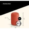 image:imageFellow 12 oz Carter Move Travel Mug  VacuumInsulated Stainless Steel Travel Coffee Mug  Coffee Tumbler with Ceramic Interior and Splash Guard  Matte BlackCorduroy Red