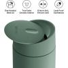 image:imageFellow 12 oz Carter Slide Travel Mug  OneHanded Slide Lid Vacuum Insulated Stainless Steel Tumbler with Ceramic Interior for Hot and Cold Drinks LeakProof and Dishwasher Safe Stone BlueSmoke Green