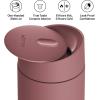 image:imageFellow 12 oz Carter Slide Travel Mug  OneHanded Slide Lid Vacuum Insulated Stainless Steel Tumbler with Ceramic Interior for Hot and Cold Drinks LeakProof and Dishwasher Safe Stone BlueDesert Rose
