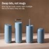 image:imageFellow 12 oz Carter Slide Travel Mug  OneHanded Slide Lid Vacuum Insulated Stainless Steel Tumbler with Ceramic Interior for Hot and Cold Drinks LeakProof and Dishwasher Safe Stone BlueHazy Blue