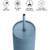 image:imageFellow 16 oz Carter Cold Travel Mug for Water Iced Tea Coffee Smoothies Iced Coffee amp more  Stainless Steel VacuumInsulated Iced Coffee tumbler with Spill Resistant lid and straw  SiennaHazy Blue