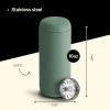 image:imageFellow 16 oz Carter Move Travel Mug  VacuumInsulated Stainless Steel Travel Coffee Mug  Coffee Tumbler with Ceramic Interior and Splash Guard  Smoke Green