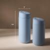 image:imageFellow 16 oz Carter Slide Travel Mug  OneHanded Slide Lid Vacuum Insulated Stainless Steel Tumbler with Ceramic Interior for Hot and Cold Drinks LeakProof and Dishwasher Safe Matte BlackHazy Blue