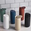 image:imageFellow 16 oz Carter Slide Travel Mug  OneHanded Slide Lid Vacuum Insulated Stainless Steel Tumbler with Ceramic Interior for Hot and Cold Drinks LeakProof and Dishwasher Safe Matte BlackSand Dune