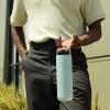 image:imageFellow 20 oz Carter Carry Water Bottle  LeakProof Lid Vacuum Insulated Stainless Steel Tumbler Keeps Heat for 12 HoursStays Cold for 24 Hours Stainless Steel Handle Dishwasher SafeMatte GreyMint Chip