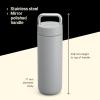 image:imageFellow 20 oz Carter Carry Water Bottle  LeakProof Lid Vacuum Insulated Stainless Steel Tumbler Keeps Heat for 12 HoursStays Cold for 24 Hours Stainless Steel Handle Dishwasher SafeMatte GreyMatte Grey