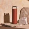 image:imageFellow 20 oz Carter Carry Water Bottle  LeakProof Lid Vacuum Insulated Stainless Steel Tumbler Keeps Heat for 12 HoursStays Cold for 24 Hours Stainless Steel Handle Dishwasher SafeMatte GreySienna