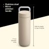 image:imageFellow 20 oz Carter Carry Water Bottle  LeakProof Lid Vacuum Insulated Stainless Steel Tumbler Keeps Heat for 12 HoursStays Cold for 24 Hours Stainless Steel Handle Dishwasher SafeMatte GreySand Dune