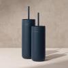 image:imageFellow 20 oz Carter Cold Tumbler  SpillResistant Straw Lid Stainless Steel VacuumInsulated Cup with Ceramic Interior and Reusable Straw for Cold DrinksFits Cup HoldersDishwasher SafeMatte WhiteStone Blue