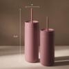 image:imageFellow 20 oz Carter Cold Tumbler  SpillResistant Straw Lid Stainless Steel VacuumInsulated Cup with Ceramic Interior and Reusable Straw for Cold DrinksFits Cup HoldersDishwasher SafeMatte WhiteDesert Rose