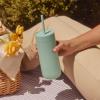 image:imageFellow 20 oz Carter Cold Tumbler  SpillResistant Straw Lid Stainless Steel VacuumInsulated Cup with Ceramic Interior and Reusable Straw for Cold DrinksFits Cup HoldersDishwasher SafeMatte WhiteMint Chip
