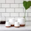 image:imageFellow Joey Double Wall Ceramic Coffee Mug  Refined and Sophisticated Matte Black Single 8 oz CupMatte White