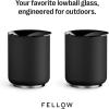 image:imageFellow Rocky Lowball Tumbler Set of 2  Insulated Stainless Steel Cocktail Tumblers with Ceramic Interior and Swivel Pebble Lid  10 oz Matte BlackMatte Black