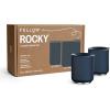 image:imageFellow Rocky Lowball Tumbler Set of 2  Insulated Stainless Steel Cocktail Tumblers with Ceramic Interior and Swivel Pebble Lid  10 oz Matte BlackStone Blue