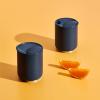 image:imageFellow Rocky Lowball Tumbler Set of 2  Insulated Stainless Steel Cocktail Tumblers with Ceramic Interior and Swivel Pebble Lid  10 oz Matte BlackStone Blue