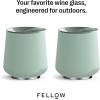 image:imageFellow Ruby Wine Tumbler Set of 2  Insulated Stainless Steel Wine and Cocktail Tumblers with Ceramic Interior and Swivel Pebble Lid  12 oz Peri TwinkleMint Chip  Pack of 2