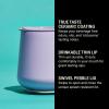 image:imageFellow Ruby Wine Tumbler Set of 2  Insulated Stainless Steel Wine and Cocktail Tumblers with Ceramic Interior and Swivel Pebble Lid  12 oz Peri TwinklePeri Twinkle  Pack of 1