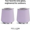image:imageFellow Ruby Wine Tumbler Set of 2  Insulated Stainless Steel Wine and Cocktail Tumblers with Ceramic Interior and Swivel Pebble Lid  12 oz Peri TwinklePeri Twinkle  Pack of 2