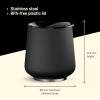 image:imageFellow Ruby Wine Tumbler Set of 2  Insulated Stainless Steel Wine and Cocktail Tumblers with Ceramic Interior and Swivel Pebble Lid  12 oz Peri TwinkleMatte Black  Pack of 1