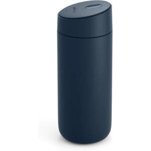 image:imageFellow 16 oz Carter Slide Travel Mug  OneHanded Slide Lid Vacuum Insulated Stainless Steel Tumbler with Ceramic Interior for Hot and Cold Drinks LeakProof and Dishwasher Safe Matte BlackStone Blue