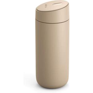 image:imageFellow 16 oz Carter Slide Travel Mug  OneHanded Slide Lid Vacuum Insulated Stainless Steel Tumbler with Ceramic Interior for Hot and Cold Drinks LeakProof and Dishwasher Safe Matte BlackSand Dune