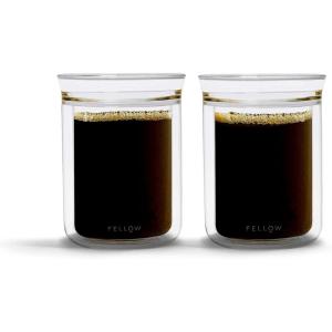 image:imageFellow Stagg Tasting Glasses for Coffee and Tea Mug  Handblown Borosilicate Glass Insulated Double Wall For Pour Over Mug 10 oz Set of Two