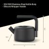 image:imageFellow Clyde Stovetop Tea Kettle  Modern Twist on a Whistling Teapot Stainless Steel Kettle Matte Black 17 Liter