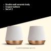 image:imageFellow Junior Demitasse Double Wall Ceramic Coffee Mug  Refined and Sophisticated Espresso Cups Matte White 23 oz Shot Cup Set of 2