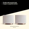 image:imageFellow Monty Milk Art Espresso Cups  Small Double Wall Ceramic Demitasse Matte White with Copper Base 3 oz Cup Set of 2