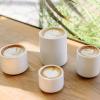 image:imageFellow Monty Milk Art Espresso Cups  Small Double Wall Ceramic Demitasse Matte White with Copper Base 3 oz Cup Set of 2