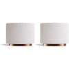 image:imageFellow Monty Milk Art Espresso Cups  Small Double Wall Ceramic Demitasse Matte White with Copper Base 3 oz Cup Set of 2