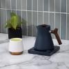 image:imageFellow Corvo EKG Electric Tea KettleElectric Pour Over Coffee and Tea PotQuick Heating Electric KettlesTemperature Control amp BuiltIn Brew TimerMatte White with Maple Handle09 LiterStone Blue with Walnut Handle  Lid Pull