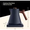 image:imageFellow Corvo EKG Electric Tea KettleElectric Pour Over Coffee and Tea PotQuick Heating Electric KettlesTemperature Control amp BuiltIn Brew TimerMatte White with Maple Handle09 LiterStone Blue with Walnut Handle  Lid Pull