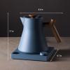image:imageFellow Corvo EKG Pro Electric Tea Kettle  Quick Heating Precise Temperature Control Electric Kettle Scheduling Builtin Brew Timer for Boiling Water  Matte Black  09 LiterHazy Blue with Maple Handle  Lid Pull