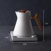 image:imageFellow Corvo EKG Pro Electric Tea Kettle  Quick Heating Precise Temperature Control Electric Kettle Scheduling Builtin Brew Timer for Boiling Water  Matte Black  09 LiterWoodland with Walnut Handle