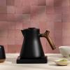 image:imageFellow Corvo EKG Pro Electric Tea Kettle  Quick Heating Precise Temperature Control Electric Kettle Scheduling Builtin Brew Timer for Boiling Water  Matte Black  09 LiterMatte Black with Walnut Handle