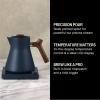 image:imageFellow Corvo EKG Pro Electric Tea Kettle  Quick Heating Precise Temperature Control Electric Kettle Scheduling Builtin Brew Timer for Boiling Water  Matte Black  09 LiterStone Blue with Walnut Handle  Lid Pull