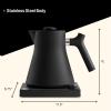 image:imageFellow Corvo EKG Pro Electric Tea Kettle  Quick Heating Precise Temperature Control Electric Kettle Scheduling Builtin Brew Timer for Boiling Water  Matte Black with Walnut Handle  09 LiterMatte Black