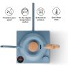 image:imageFellow Stagg EKG Pro Electric Gooseneck Kettle  PourOver Coffee and Tea Quick Heating Precise Temperature Control Scheduling Builtin Brew Timer Matte White 09 LiterHazy Blue with Maple Handle