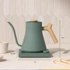 image:imageFellow Stagg EKG Pro Electric Gooseneck Kettle  PourOver Coffee and Tea Quick Heating Precise Temperature Control Scheduling Builtin Brew Timer Matte White 09 LiterHazy Blue with Maple Handle