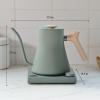 image:imageFellow Stagg EKG Pro Electric Gooseneck Kettle  PourOver Coffee and Tea Quick Heating Precise Temperature Control Scheduling Builtin Brew Timer Matte White 09 LiterSmoke Green with Maple Wood Handle