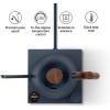 image:imageFellow Stagg EKG Pro Electric Gooseneck Kettle  PourOver Coffee and Tea Quick Heating Precise Temperature Control Scheduling Builtin Brew Timer Matte White 09 LiterStone Blue with Walnut Handle