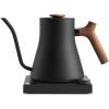 image:imageFellow Stagg EKG Pro Electric Gooseneck Kettle  PourOver Coffee and Tea Quick Heating Precise Temperature Control Scheduling Builtin Brew Timer Matte White 09 LiterMatte Black with Walnut Handle  Lid Pull