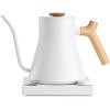 Matte White with Maple Wood Handle