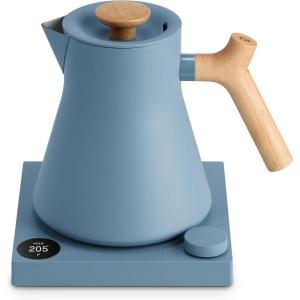 image:imageFellow Corvo EKG Pro Electric Tea Kettle  Quick Heating Precise Temperature Control Electric Kettle Scheduling Builtin Brew Timer for Boiling Water  Matte Black  09 LiterHazy Blue with Maple Handle  Lid Pull