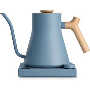 image:imageFellow Stagg EKG Pro Electric Gooseneck Kettle  PourOver Coffee and Tea Quick Heating Precise Temperature Control Scheduling Builtin Brew Timer Matte White 09 LiterHazy Blue with Maple Handle
